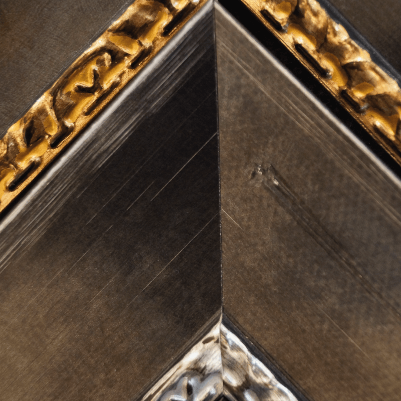 Cadre à Part Annecy - exemple de Baguette carre dorée noir angle coin