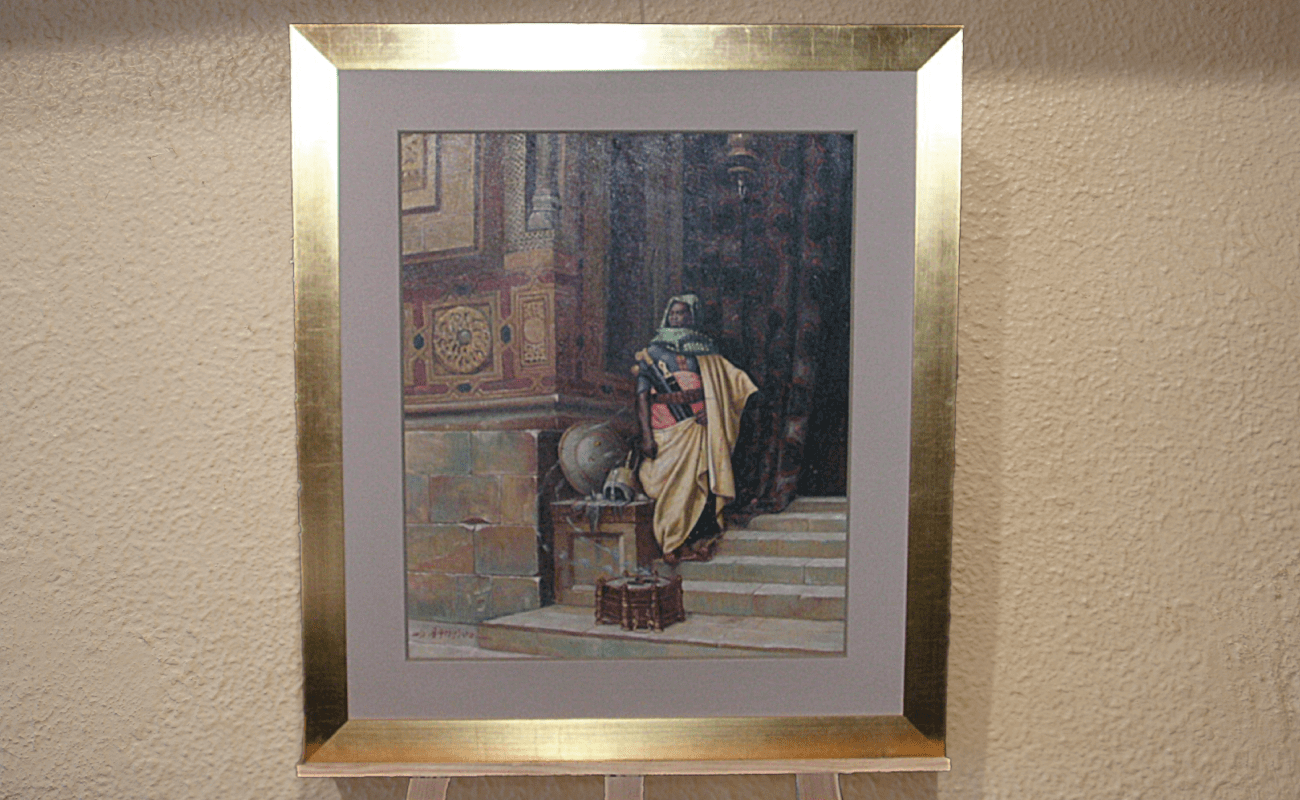 Cadre à Part Annecy - Cadre doré peinture moderne femme Afrique vente marchand